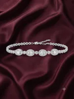 Celeste Oval Halo Bracelet