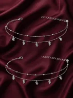 Celestial Leaf Charm Anklet