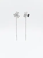 Blooming Clover Diamond Threader Earrings