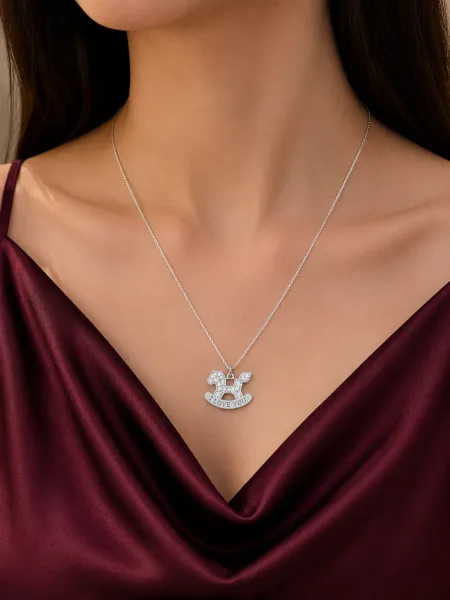 Love You Rocking Horse Pendant