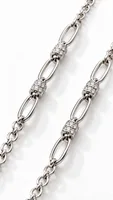 Silver Oval Link Chain Anklet