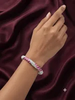 Celeste Rosé Wave Bangle