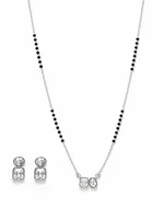 Crystal Duo 925 Sterling Silver Mangalsutra