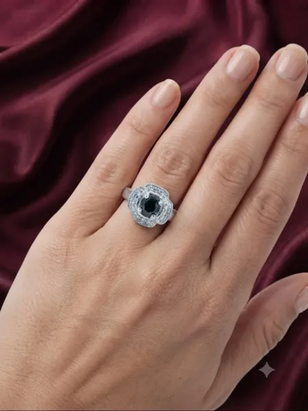 Noir Halo Ring