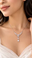 Silver Floral Cascade Pendant chain