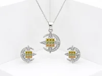Multicolour Star Pendant & Earring Set