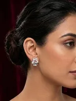 Celestial Duo Diamond Star Stud Earrings