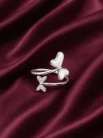 Butterfly Heart Pearl Ring