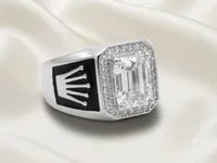 Crown Emblem Statement Ring