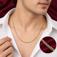 Silver Two Tone Link Chain