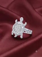 Silver Shell Turtle Ring