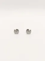 Whimsical Cat-Face Minimalist Stud Earrings