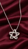 Silver Interwoven Star chain