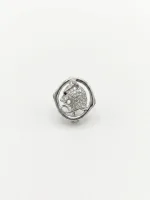 Diamond Panther Motif Collar Brooch / Lapel Pin