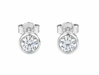 Classic Round Solitaire Stud Earrings