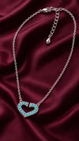 Turquoise Heart Pendant Chain