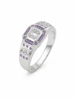 Royal Purple Stone Statement Ring