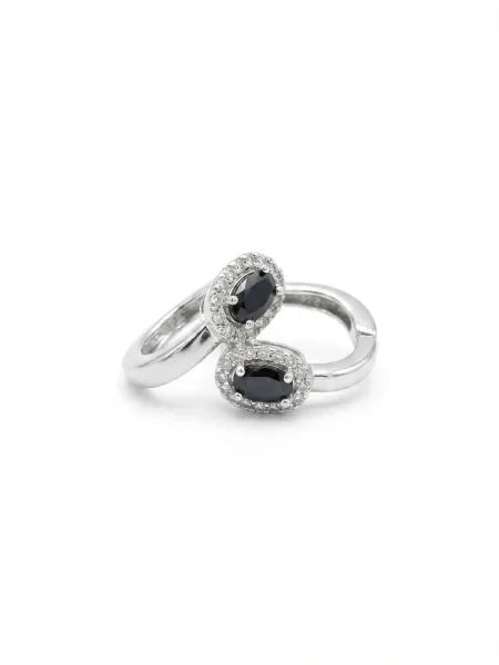 Midnight Halo Hoops