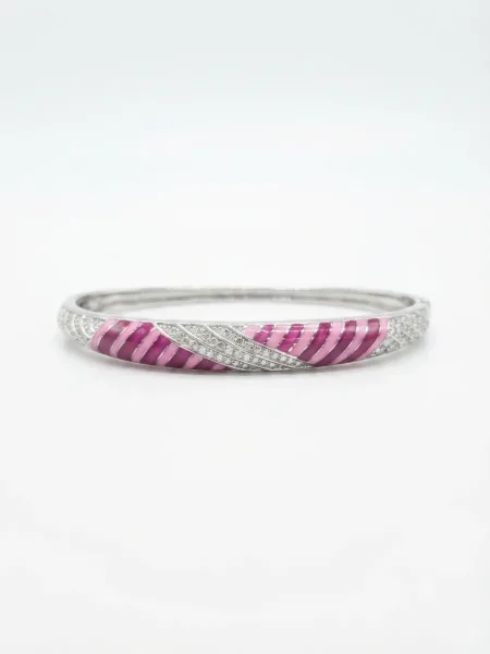 Celeste Rosé Wave Bangle