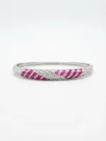 Celeste Rosé Wave Bangle