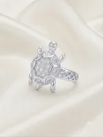 Silver Shell Turtle Ring