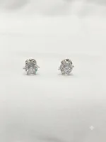 Classic Solitaire Diamond Stud Earrings