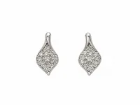 Celeste Teardrop Pavé Diamond Stud Earrings