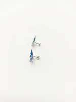 Blue Enamel Butterfly Studs