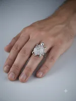 Silver Radiance Turtle Ring