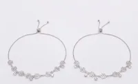 Silver Floral Charm Anklet
