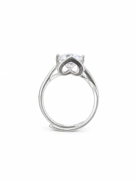 Twisted Wave Design Silver Ring