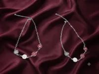 Crimson Charm Duo Anklet