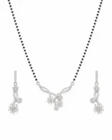 Floral Cascade 925 Sterling Silver Mangalsutra Set