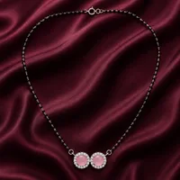 Blush Twin Halo 925 Sterling Silver Mangalsutra
