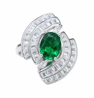 Emerald Baguette Luxe Ring