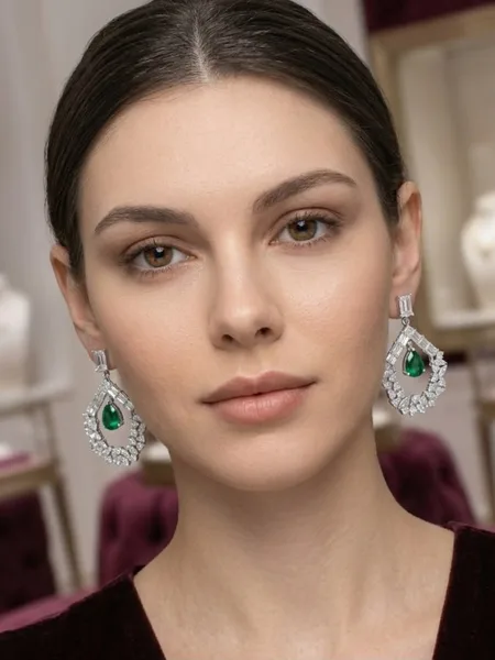 Emerald Drop Earrings