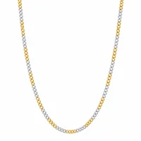 Silver Two Tone Link Chain