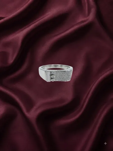 Celestial Pavé Geometric Ring