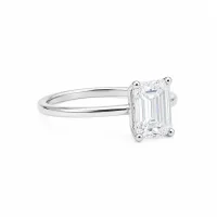 Emerald-Cut Silver Ring
