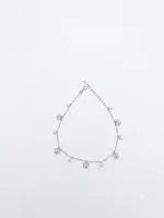 Silver Butterfly & CZ Charm Anklet