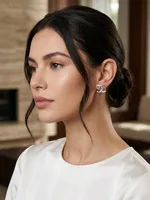 Interlocking Curve Stud Earrings