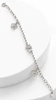 Silver Crown Star Anklet