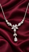 Silver Floral Cascade Pendant chain