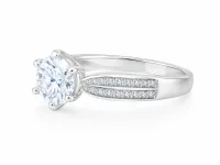 Elegant Round Cut Silver Ring