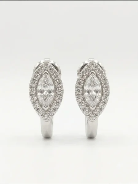 Celeste Solitaire Huggie Earrings