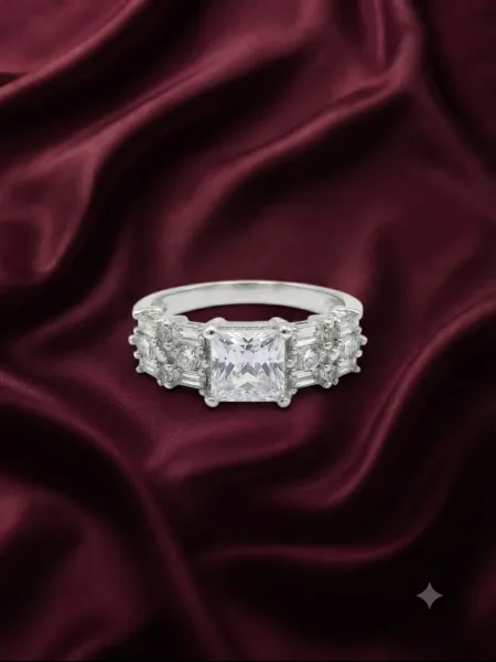 cluster cocktail ring
