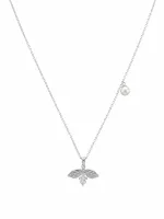 Dainty Pearl Floral Pendant