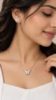 Silver Butterfly Elegance Necklace