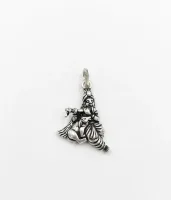 Lord Krishna Silver Pendant