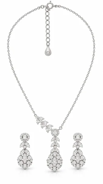 Celestial Leaf Cascade Necklace & Earring Set